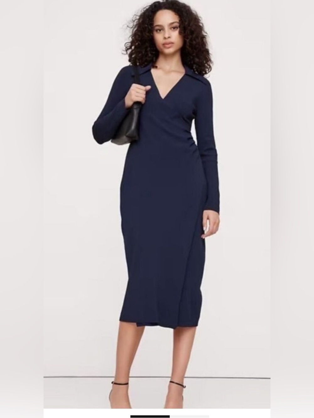 Banana Republic Navy Polo Wrap Sweater Dress